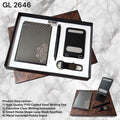Executive PVD steel writing pad gift set for corporate bulk gifting