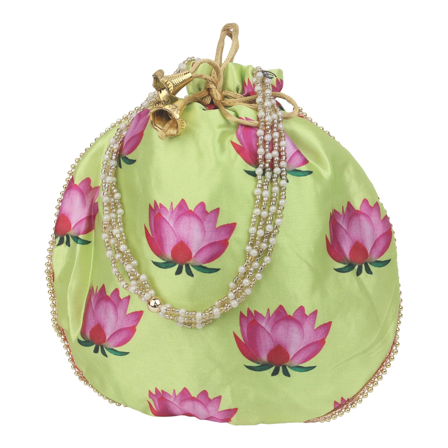 Lotus Bloom Potli Batwa Bag: Elegant Return Gift & Traditional Companion