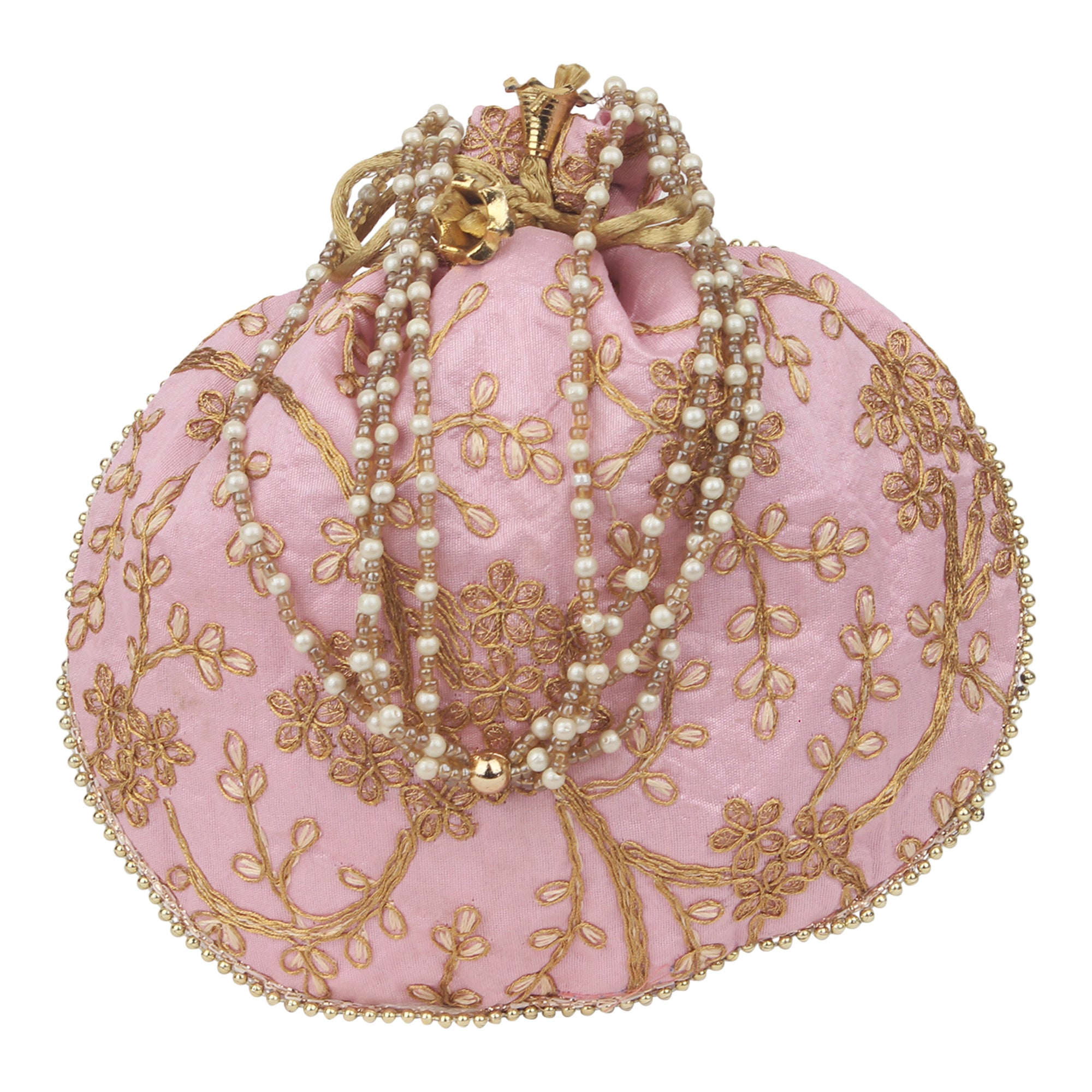 Embroidered Elegance: Assorted Color Potli Bag