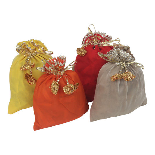 Vibrant Tissue Gota Potli Batwa Bag: Festive Return Gift & Stylish Accessory