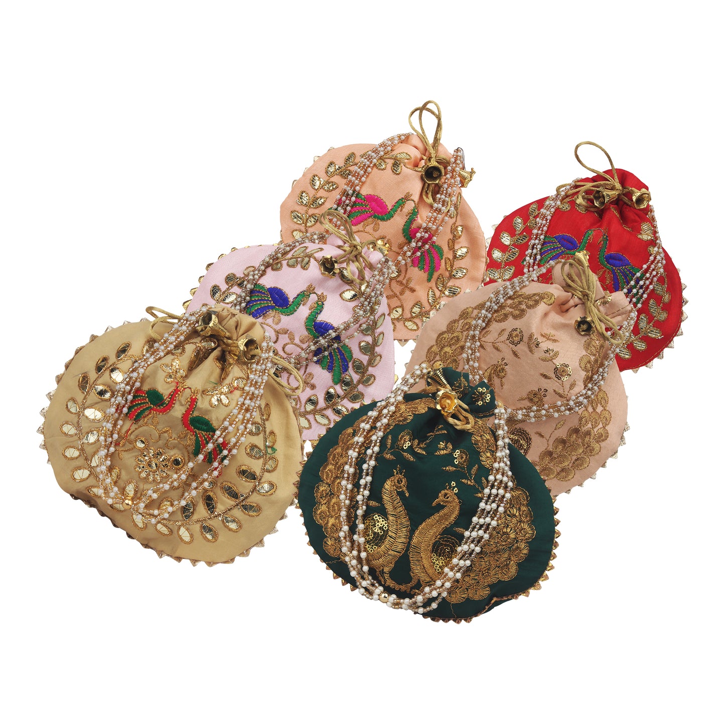 Peacock Splendor Potli Batwa Bag: Exquisite Return Gift & Traditional Accessory