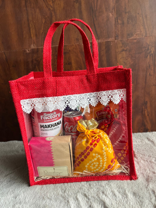 Divine Indulgence Room Hamper with Makhana, Peanuts, Coke, Incense Cones, Coated Almonds & Chocolates