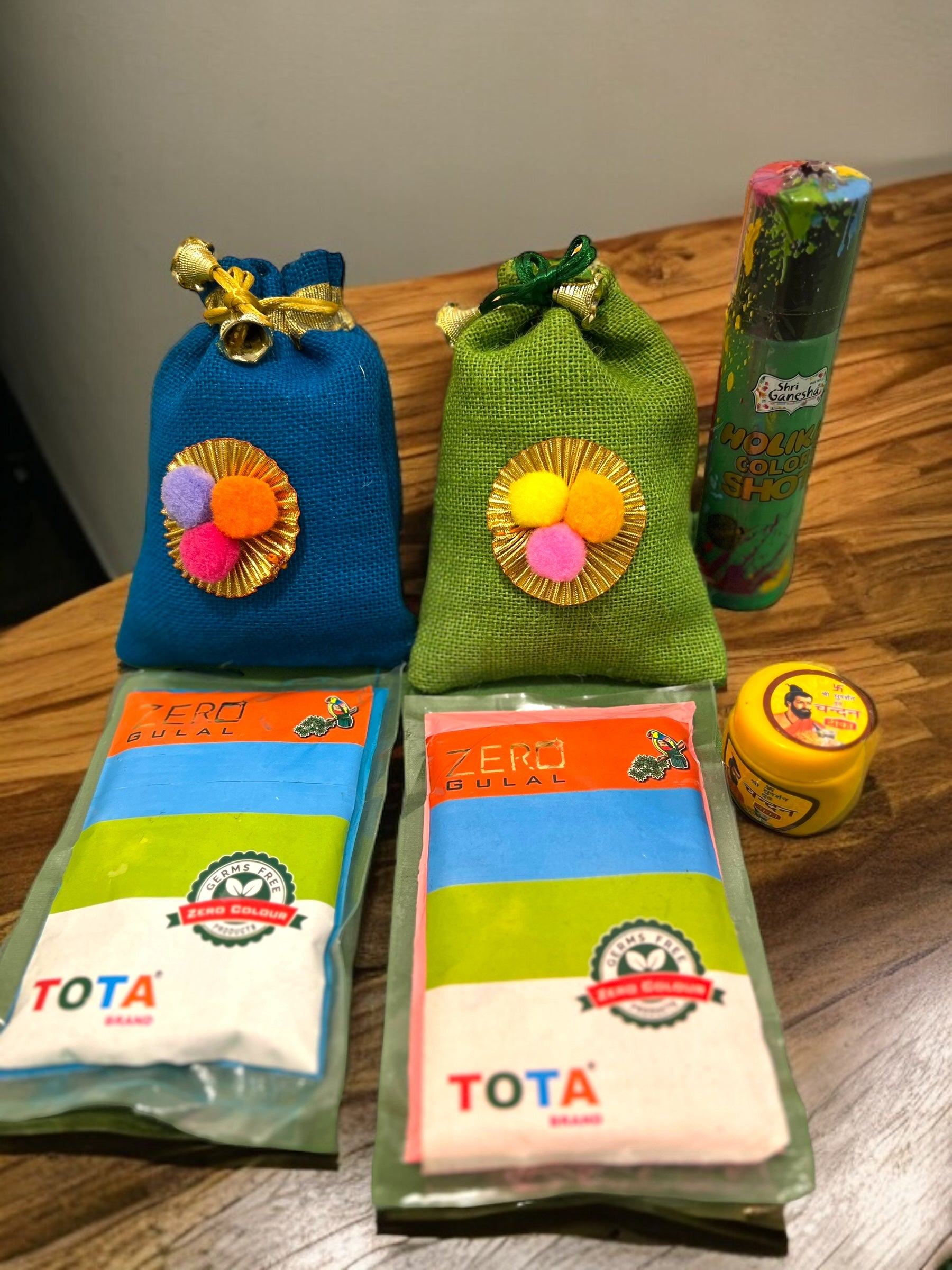 Corporate Holi Delight: Herbal Gulal, Gujiya, Namakpara, Color Shots & Chandan Tikka in Kappa Box
