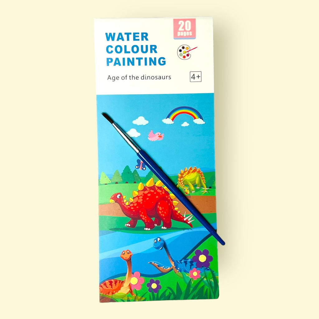 20-Page Watercolor Painting Book with Pre-Loaded Colors - Creative Kids' Birthday Return Gifts