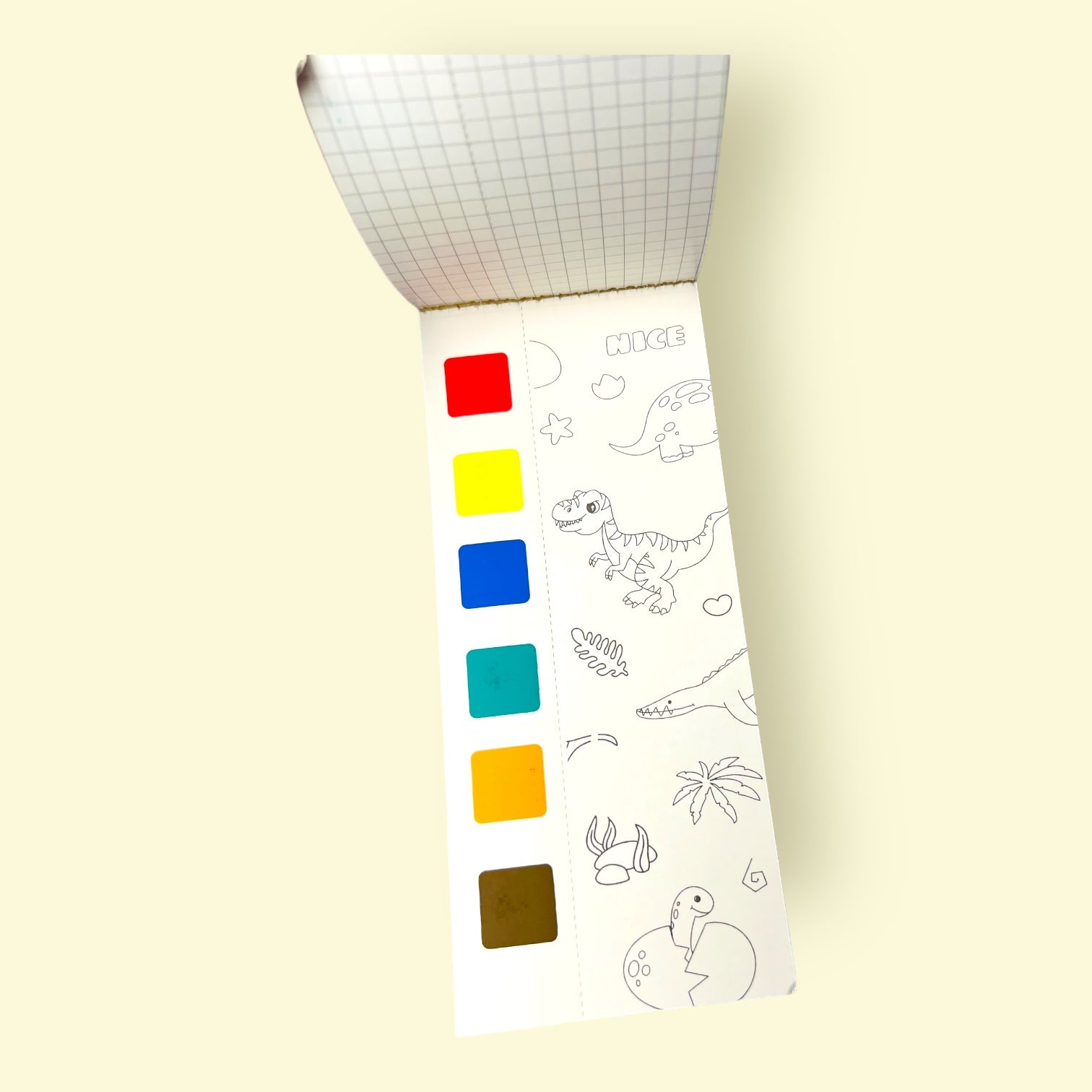 20-Page Watercolor Painting Book with Pre-Loaded Colors - Creative Kids' Birthday Return Gifts