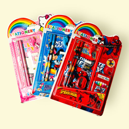 Theme Gifting Stationery Kit - Complete Set for Boys & Girls - Kids' Birthday Return Gifts