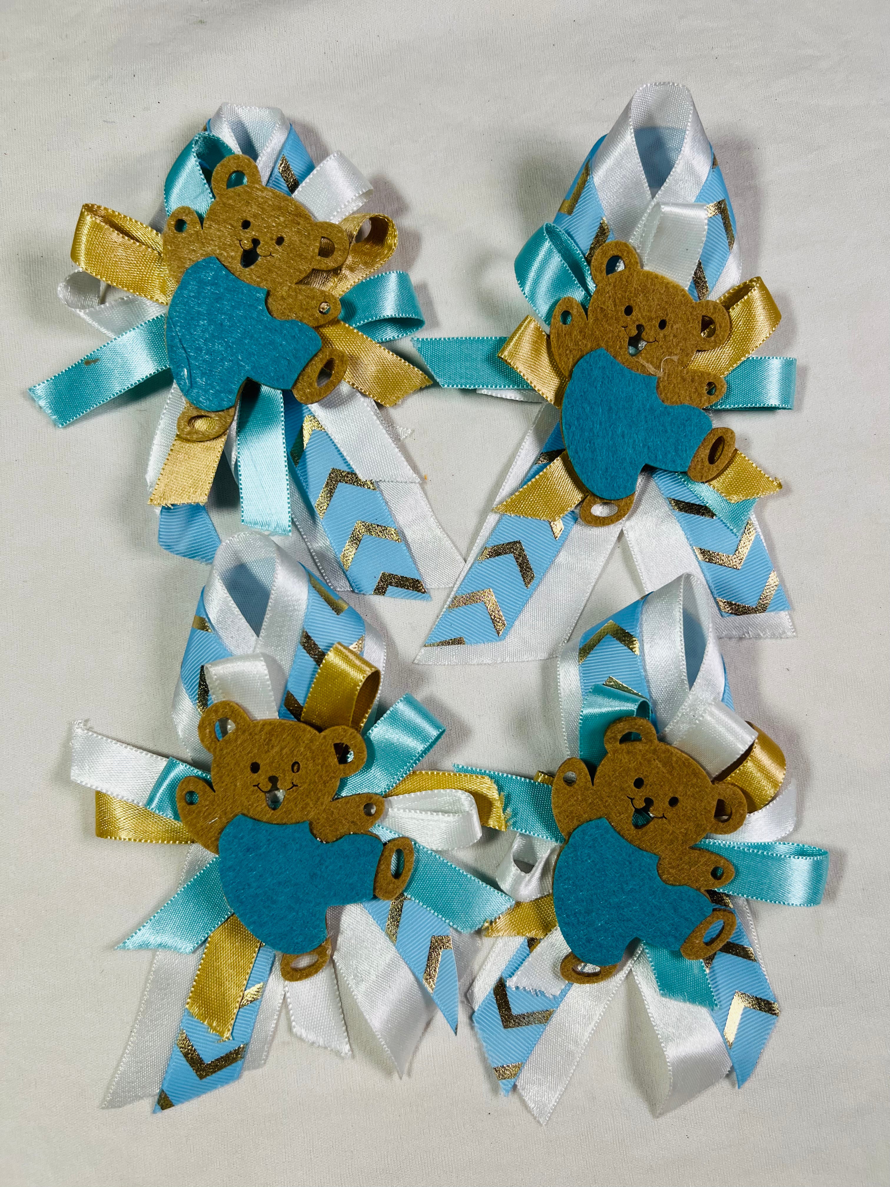 Adorable Baby Pink & Blue Decoration Bunch with Assorted Embellishments for Baby Showers and Newborn Celebrations