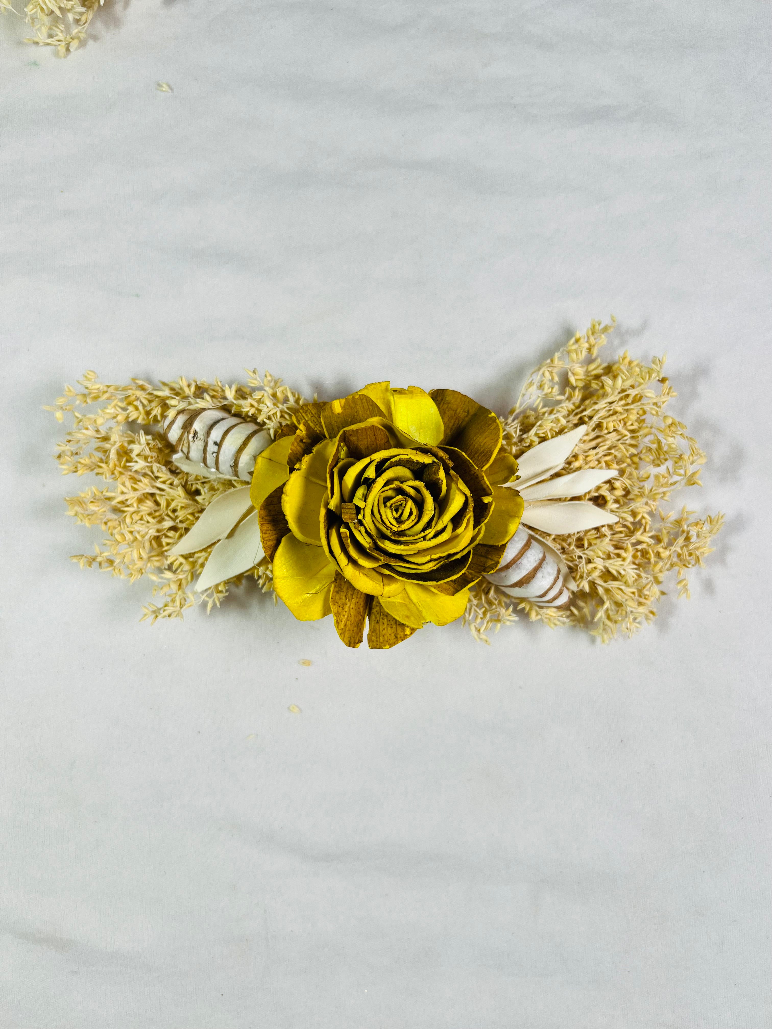 Dry Sola Flower Bunch - Perfect for Elegant Gift Decorations, Wedding Packings, Trousseau, and Event Platters