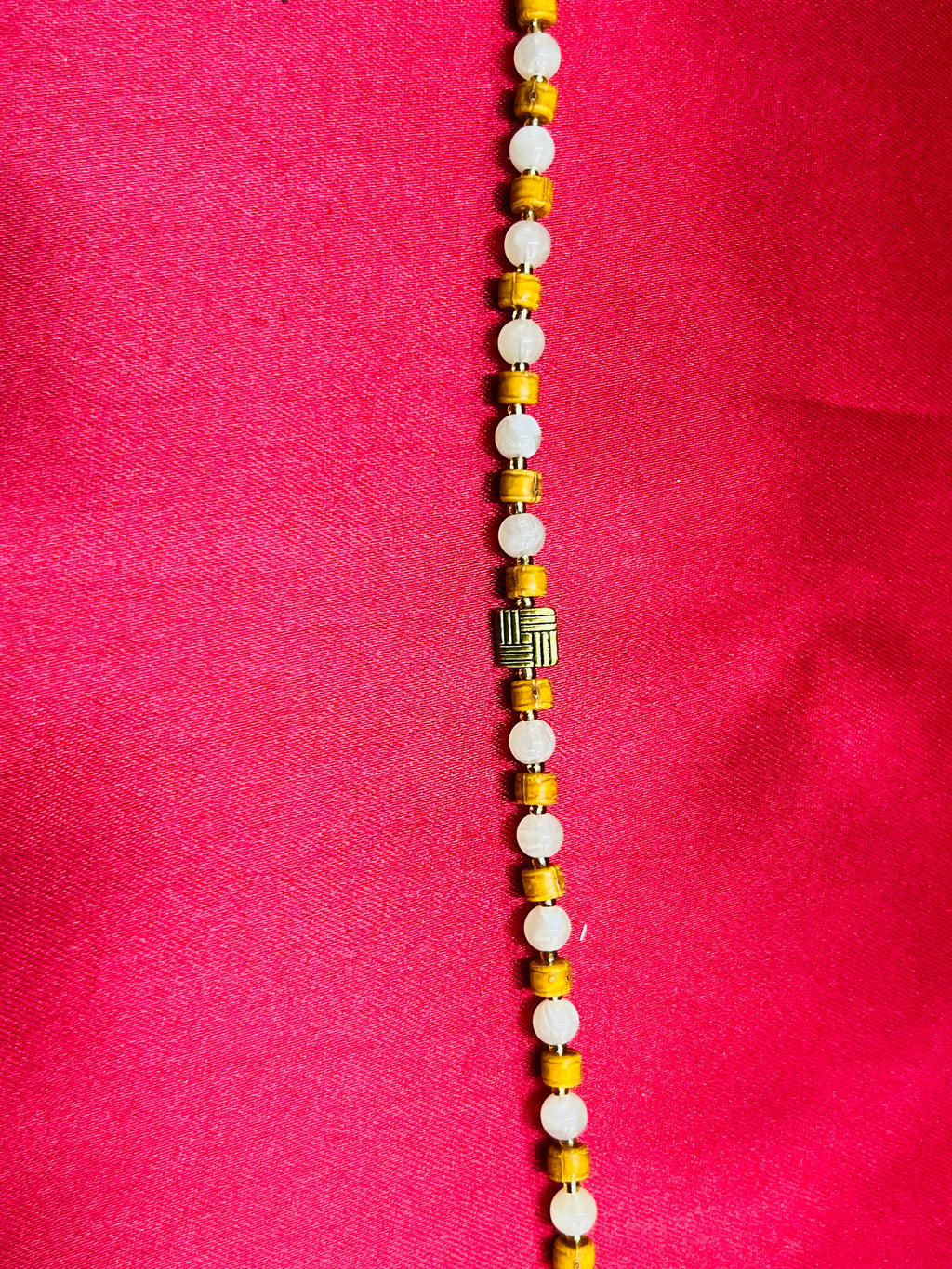 Wrap Shap Designer Bracelet Rakhi with Tortoise and Transparent Beads, Roli Chawal Included