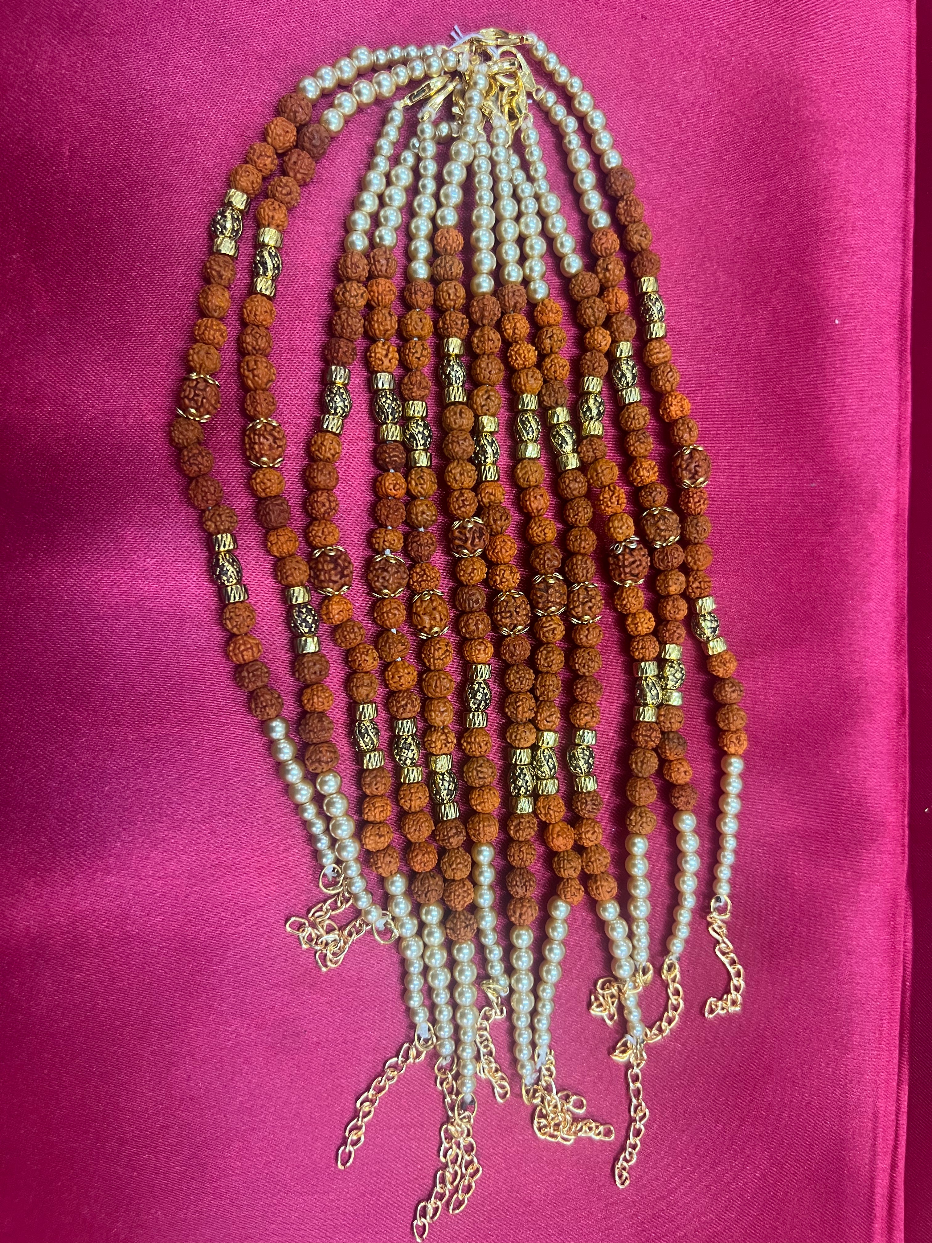 Wrap Shap Designer Bracelet Rakhi with Rudraksha, Roli Chawal Included