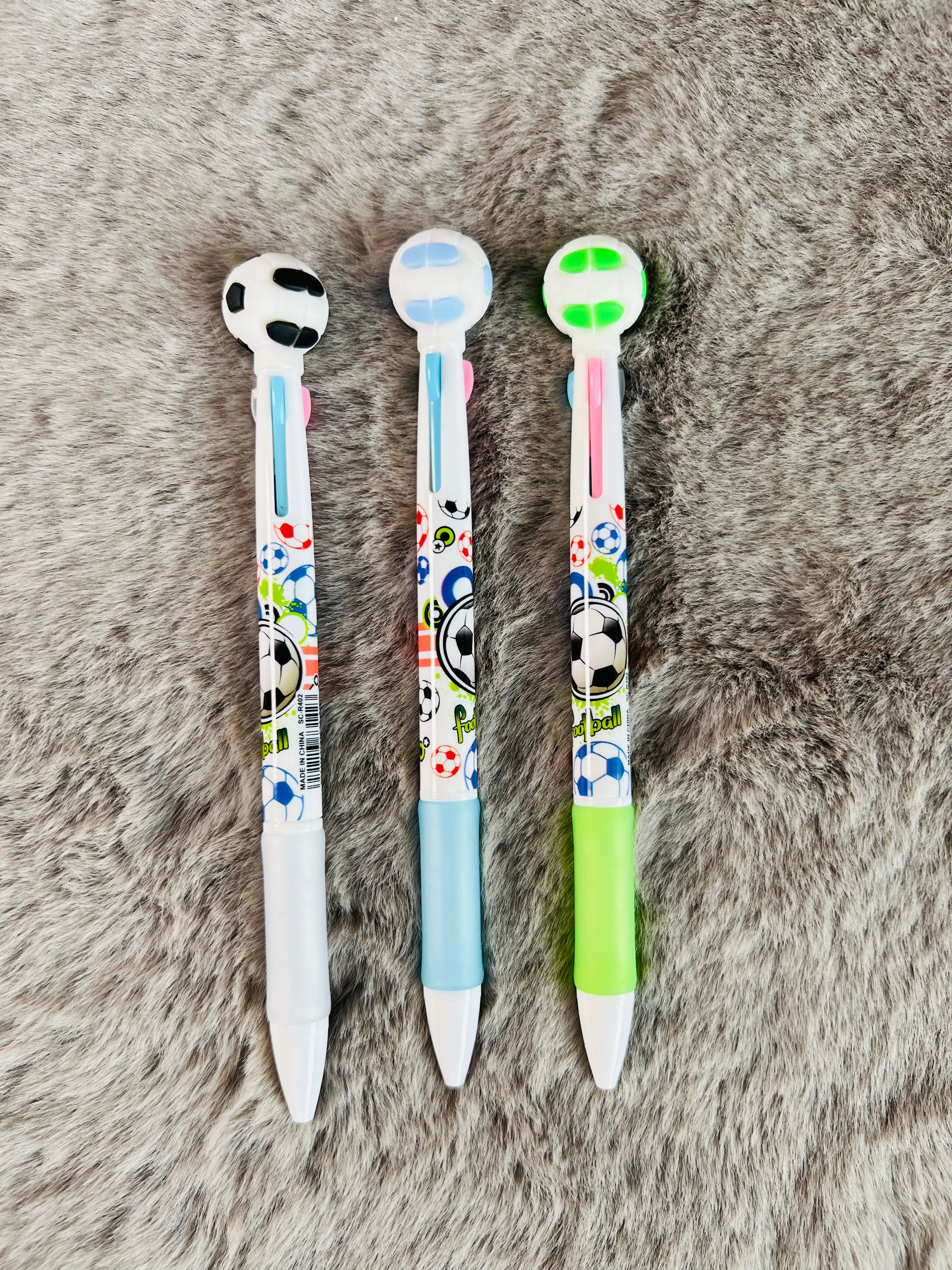 Football Theme Tri-Color Pens - Perfect Kids' Return Gifts
