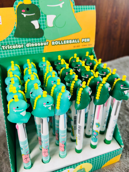 Dinosaur Theme Tri-Color Pens - Perfect Kids' Return Gifts