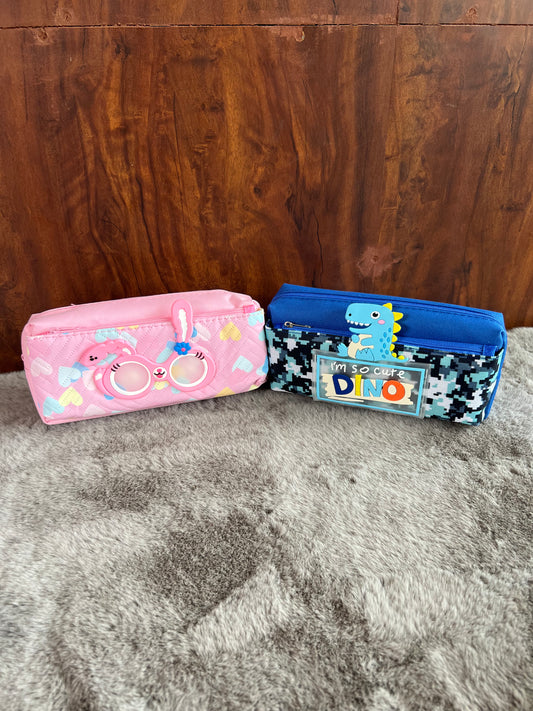 Pink & Blue Theme Premium Pencil Pouches - Stylish Kids' Birthday Return Gifts