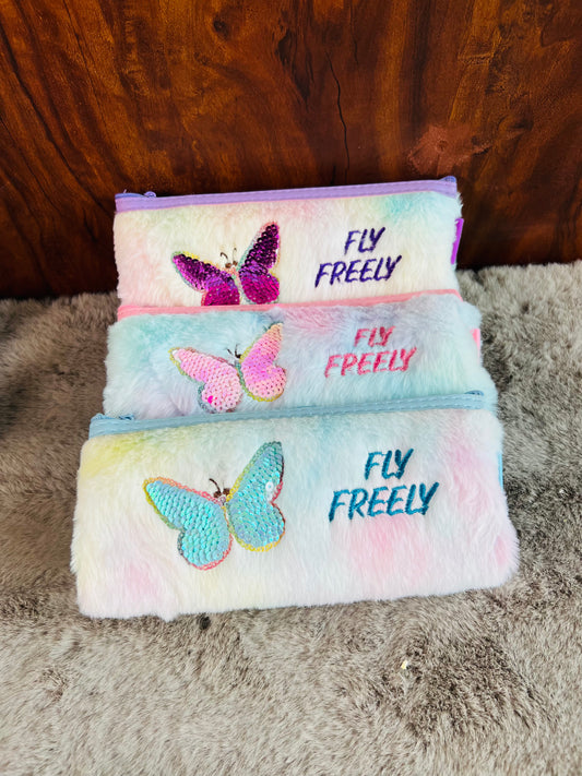 Butterfly Theme Stationery Pouches for Girls - Enchanting Kids' Birthday Return Gifts