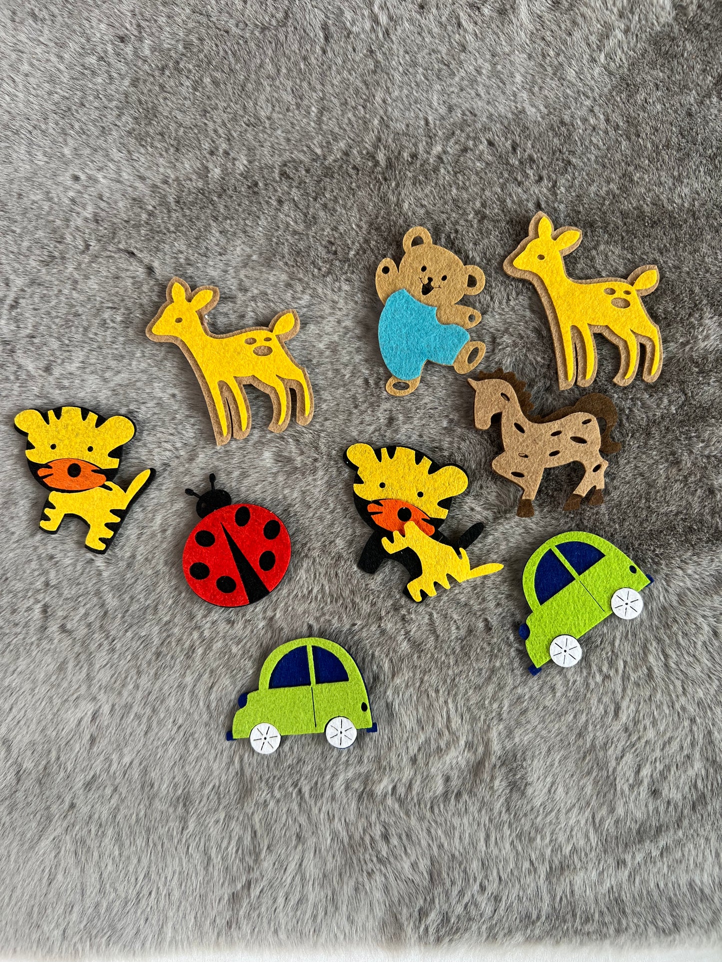 Assorted Animal Felt Cut-Outs - Perfect for Decorations, Gift Packing, Baby Boy Hampers, and More