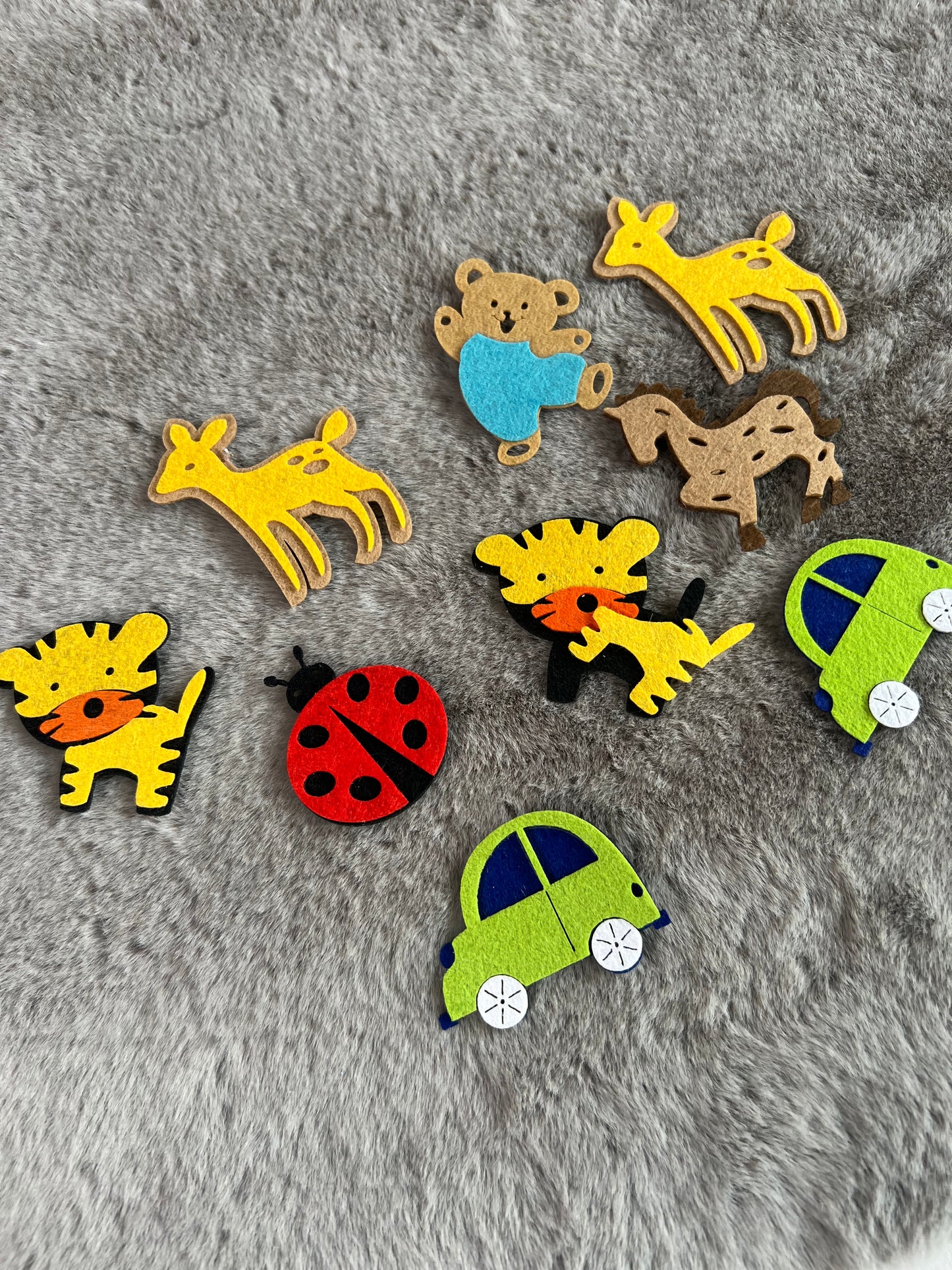 Assorted Animal Felt Cut-Outs - Perfect for Decorations, Gift Packing, Baby Boy Hampers, and More