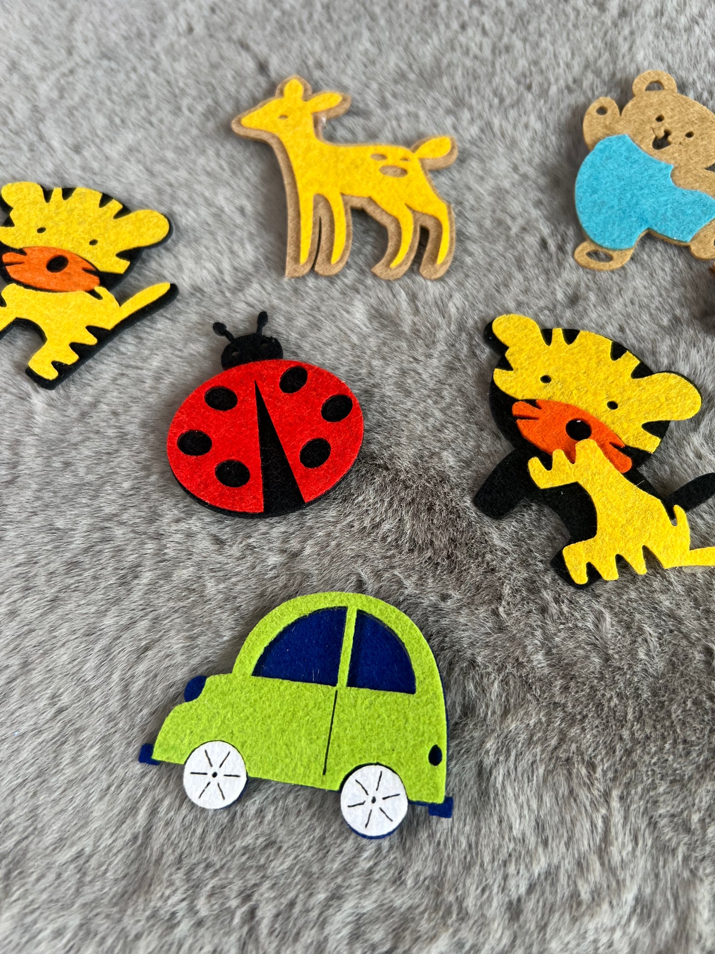 Assorted Animal Felt Cut-Outs - Perfect for Decorations, Gift Packing, Baby Boy Hampers, and More