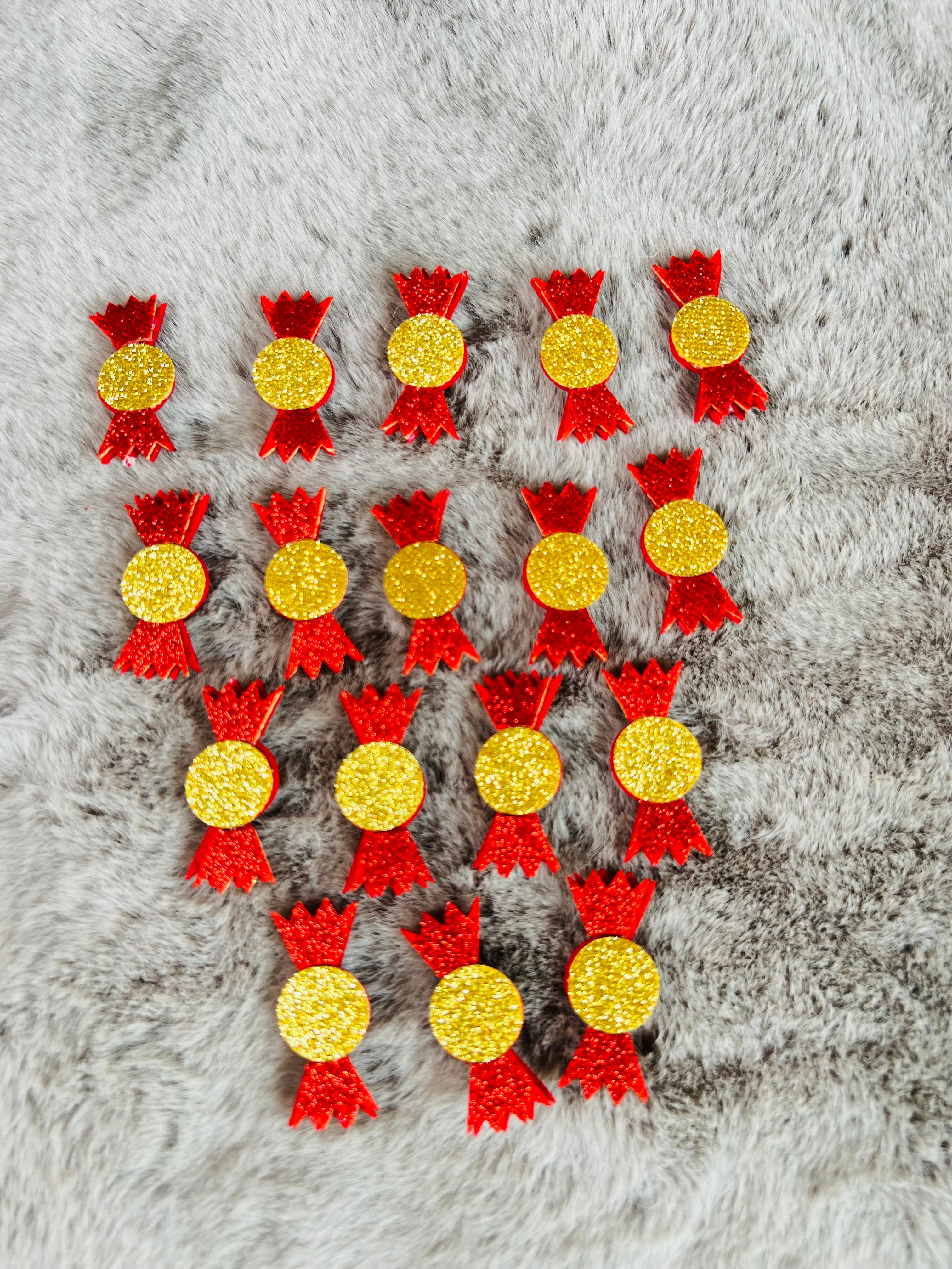 Charming Toffee Design Felt Cut-Outs - Ideal for Decorations, Gift Packing, Baby Showers, Newborn Announcements, and First Birthdays