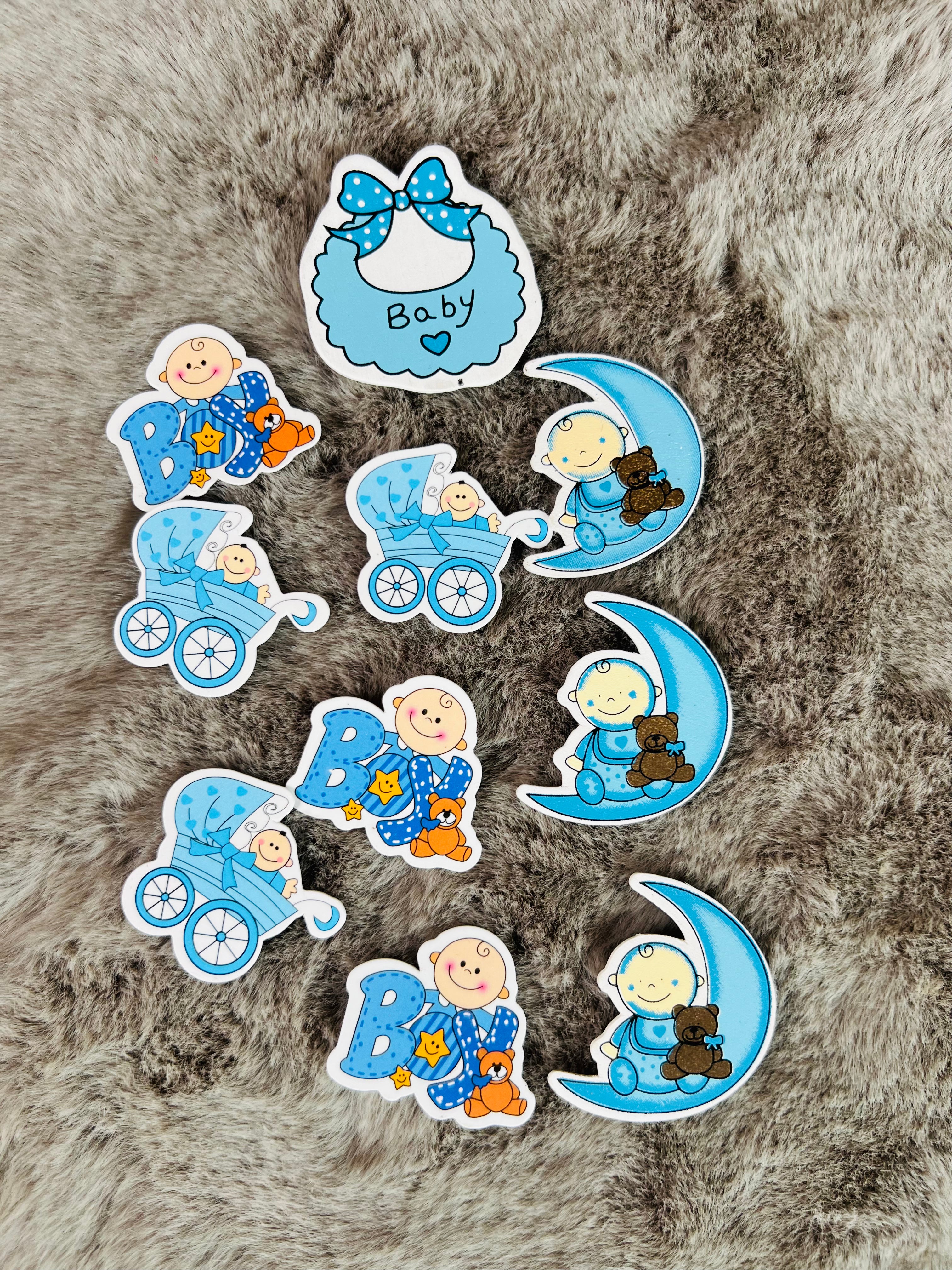 Charming Baby Boy & Baby Girl MDF Cutouts - Ideal for Decorations, Gift Packing, Baby Showers, Newborn Announcements, and First Birthdays