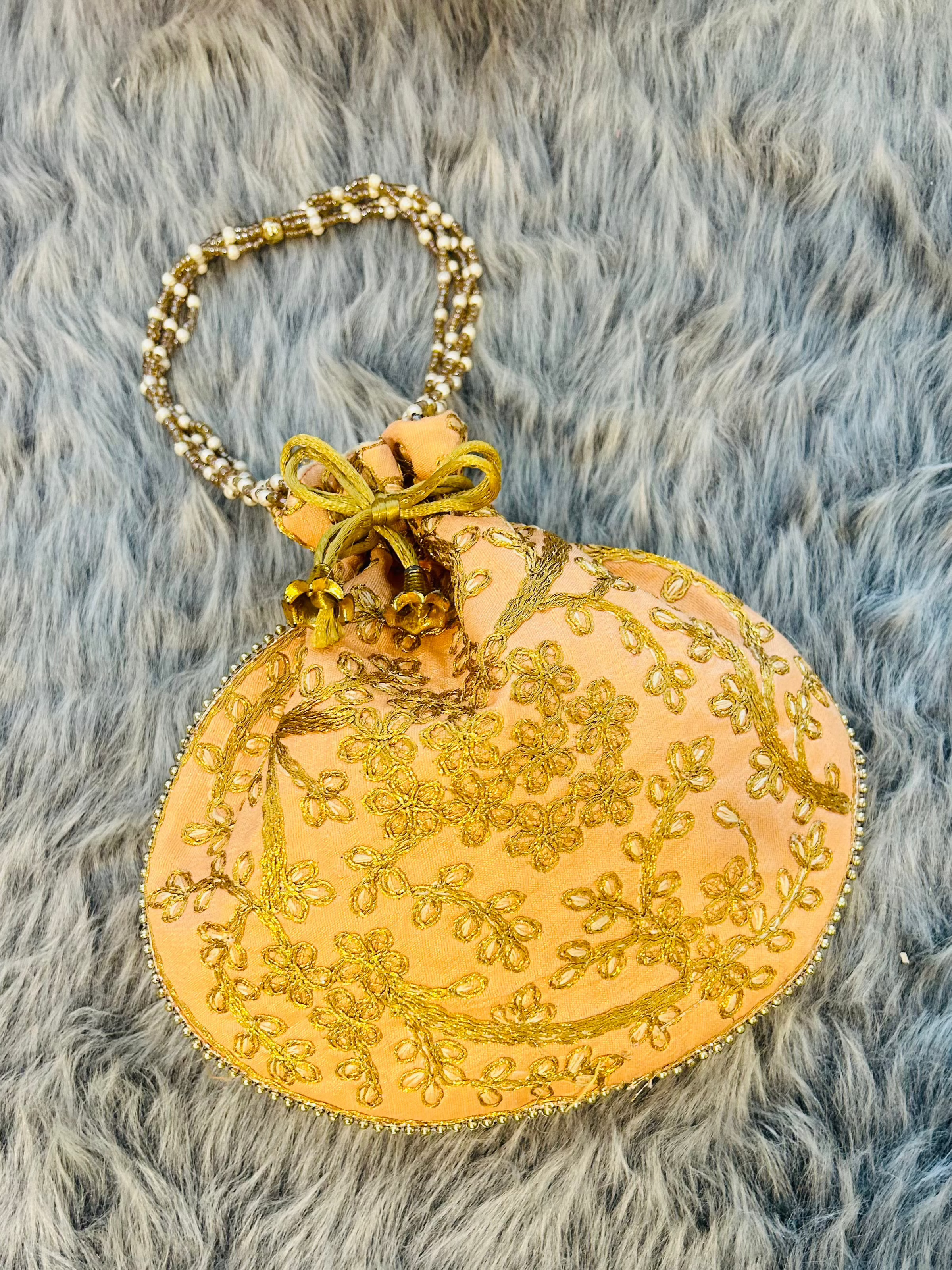 Elegant Gift Hamper – Earring, Scrunchies & Twix in Embroidery Potli | Birthday, Anniversary & Wedding Favor