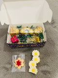 Christmas Hamper in Festive Paper Box – Ferrero Rocher, Christmas Cookie & Flower-Shaped Candle