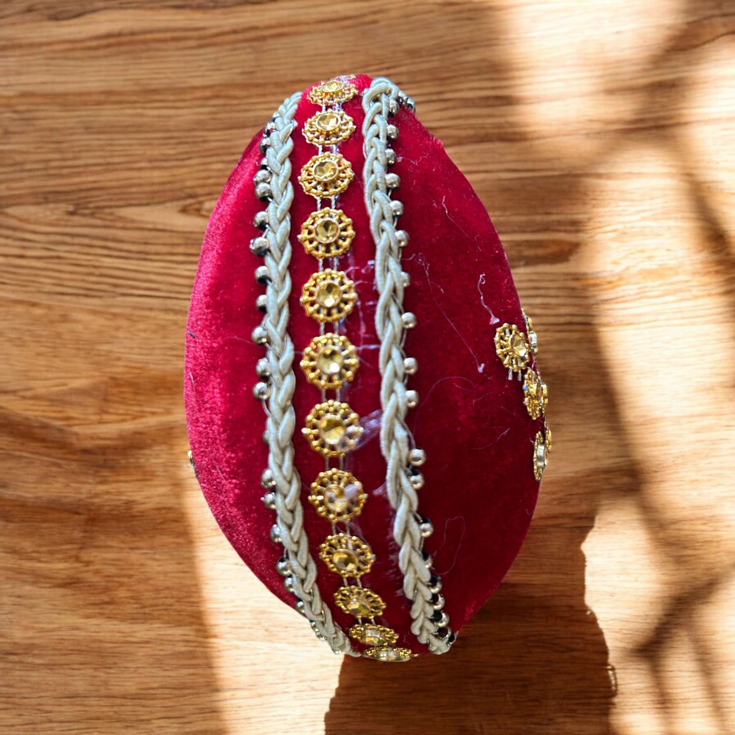 Decorated Sookha Nariyal in Red Cloth with Swastik Symbol – Pooja & Shagun Coconut by Wrap Shap