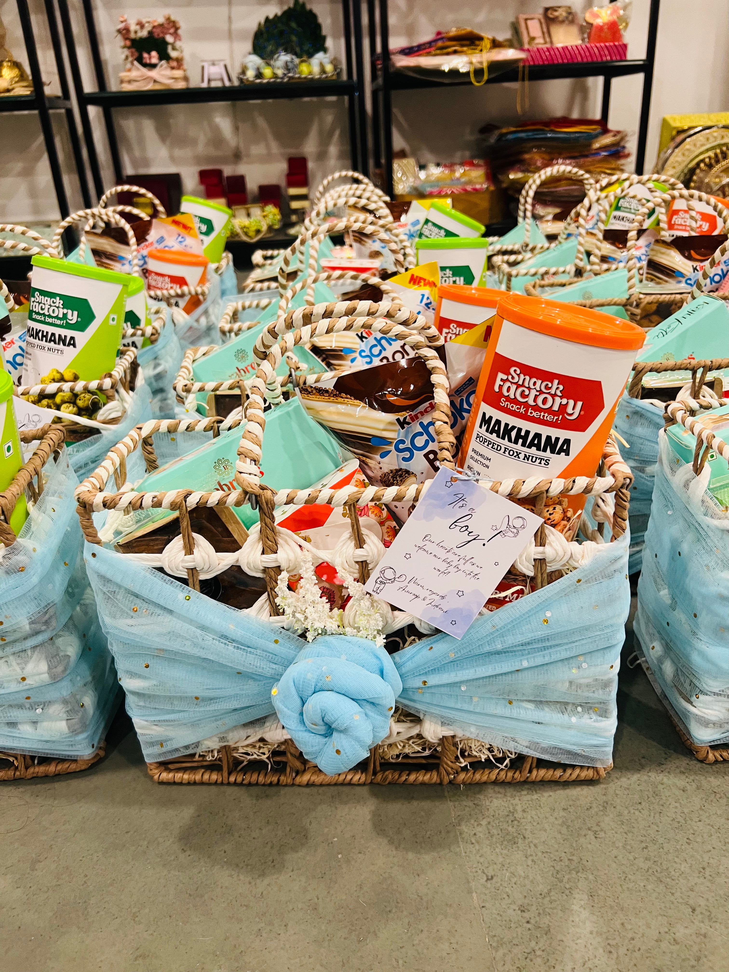 Rafia Deep Basket Hamper – Premium Gifting for All Occasions