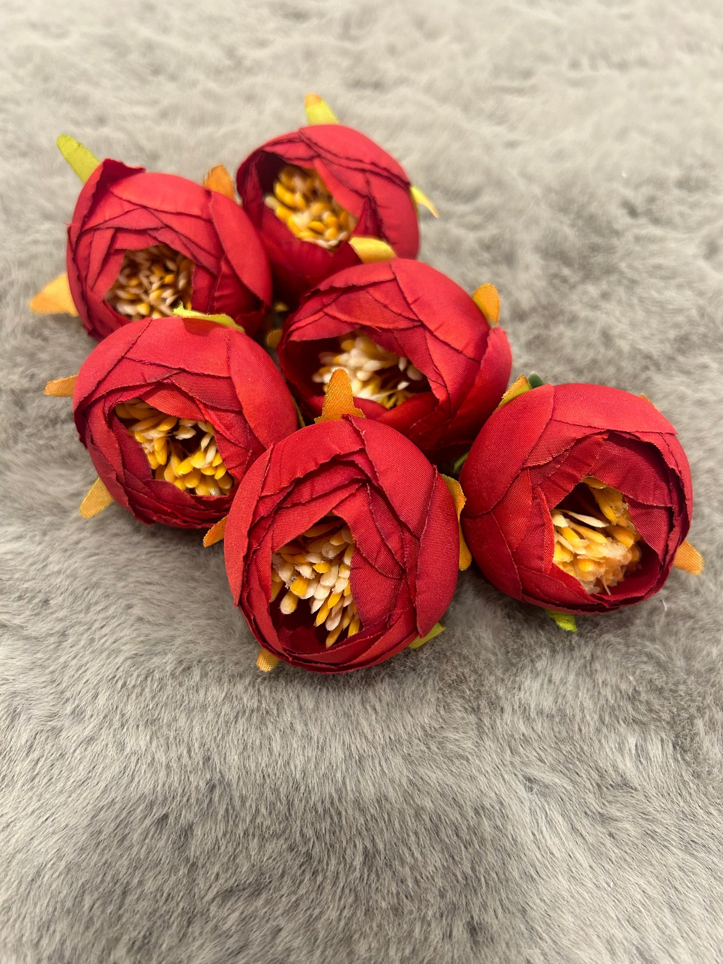 Artificial Medium Closed Peony Flowers - Perfect for Gift Decorations, Wedding Packings, Trousseau, and Floral Jewelry