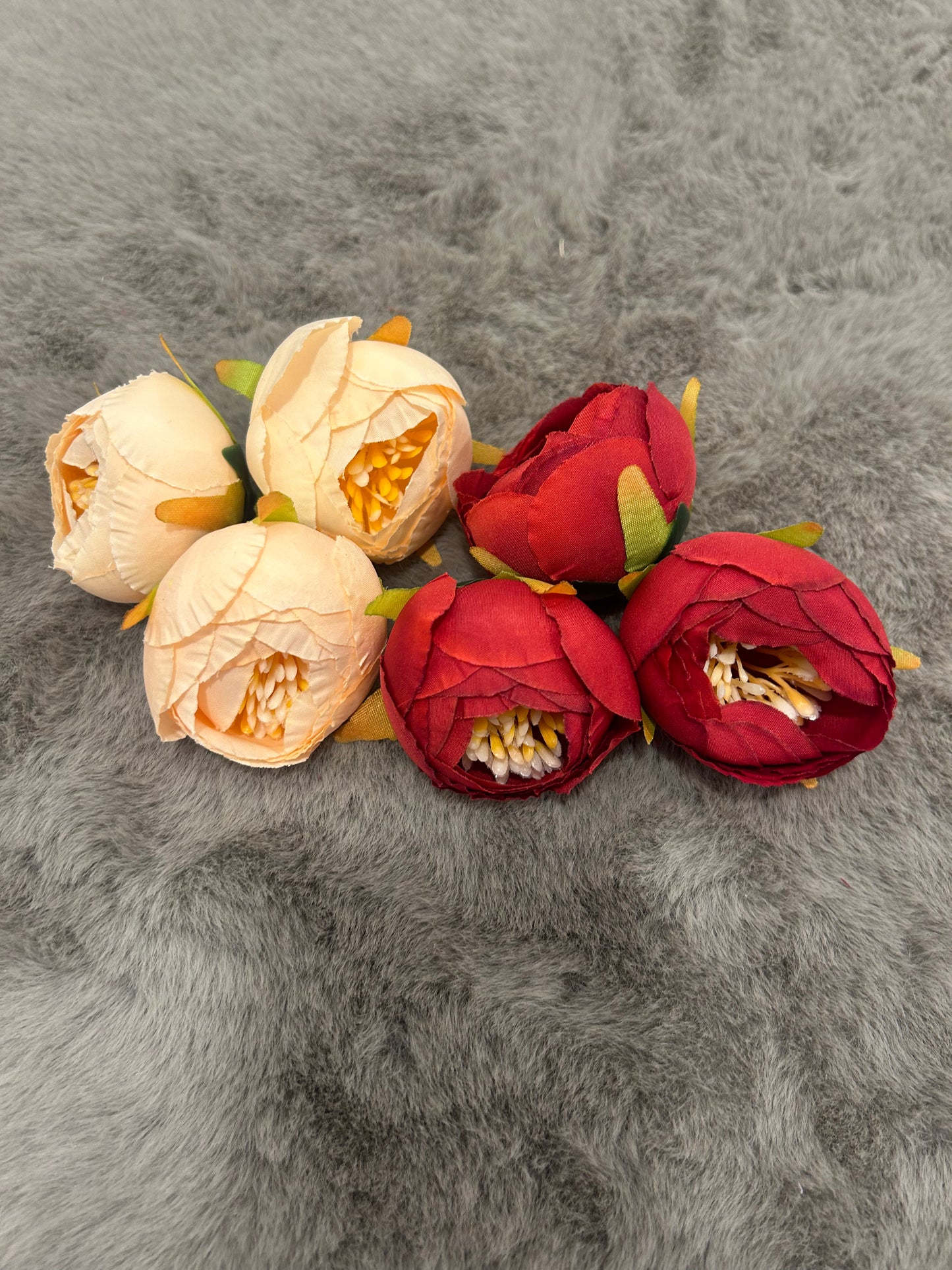 Artificial Medium Closed Peony Flowers - Perfect for Gift Decorations, Wedding Packings, Trousseau, and Floral Jewelry