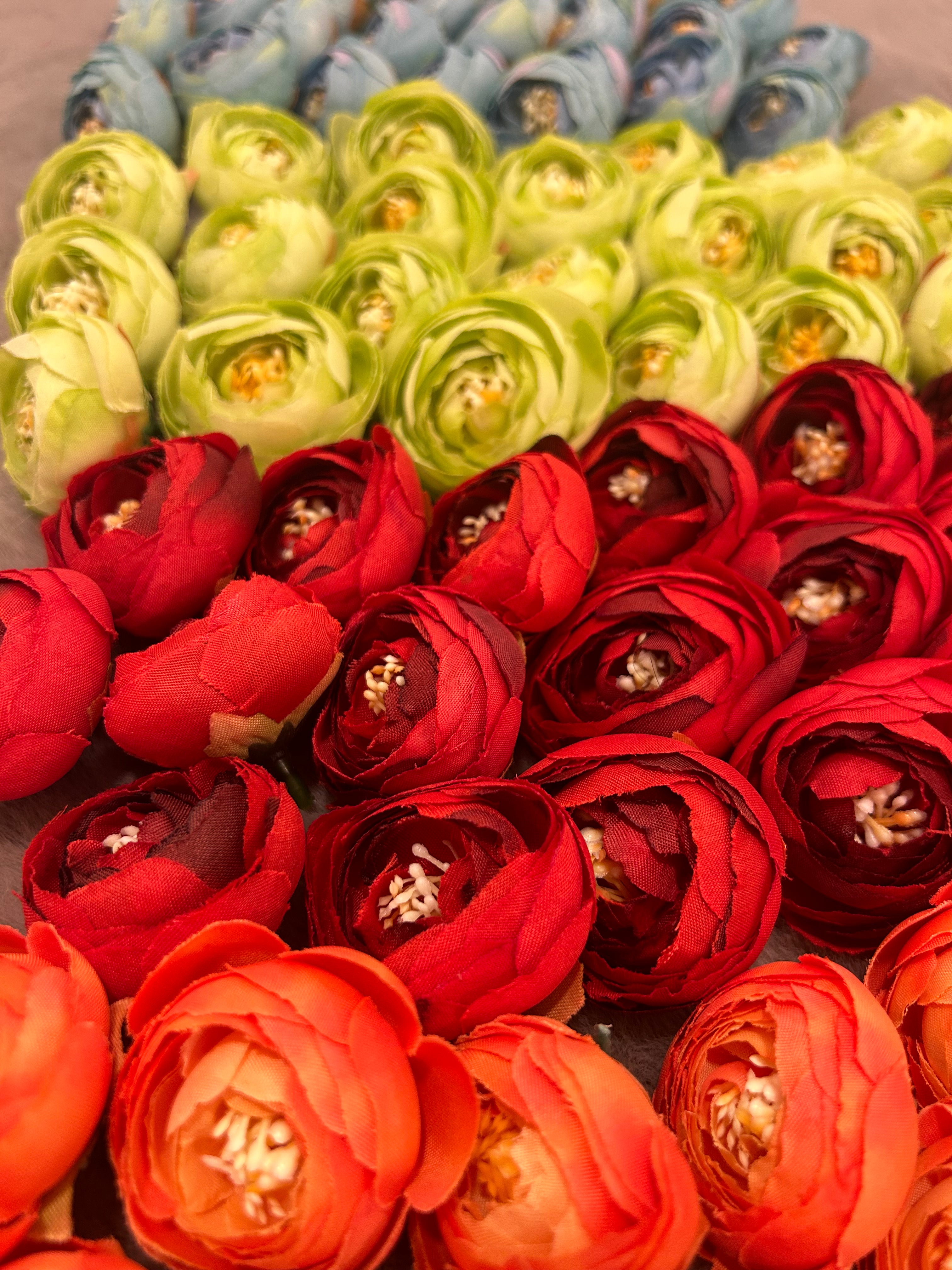 Artificial Small Peony Flowers - Perfect for Gift Decorations, Wedding Packings, Trousseau, and Floral Jewelry