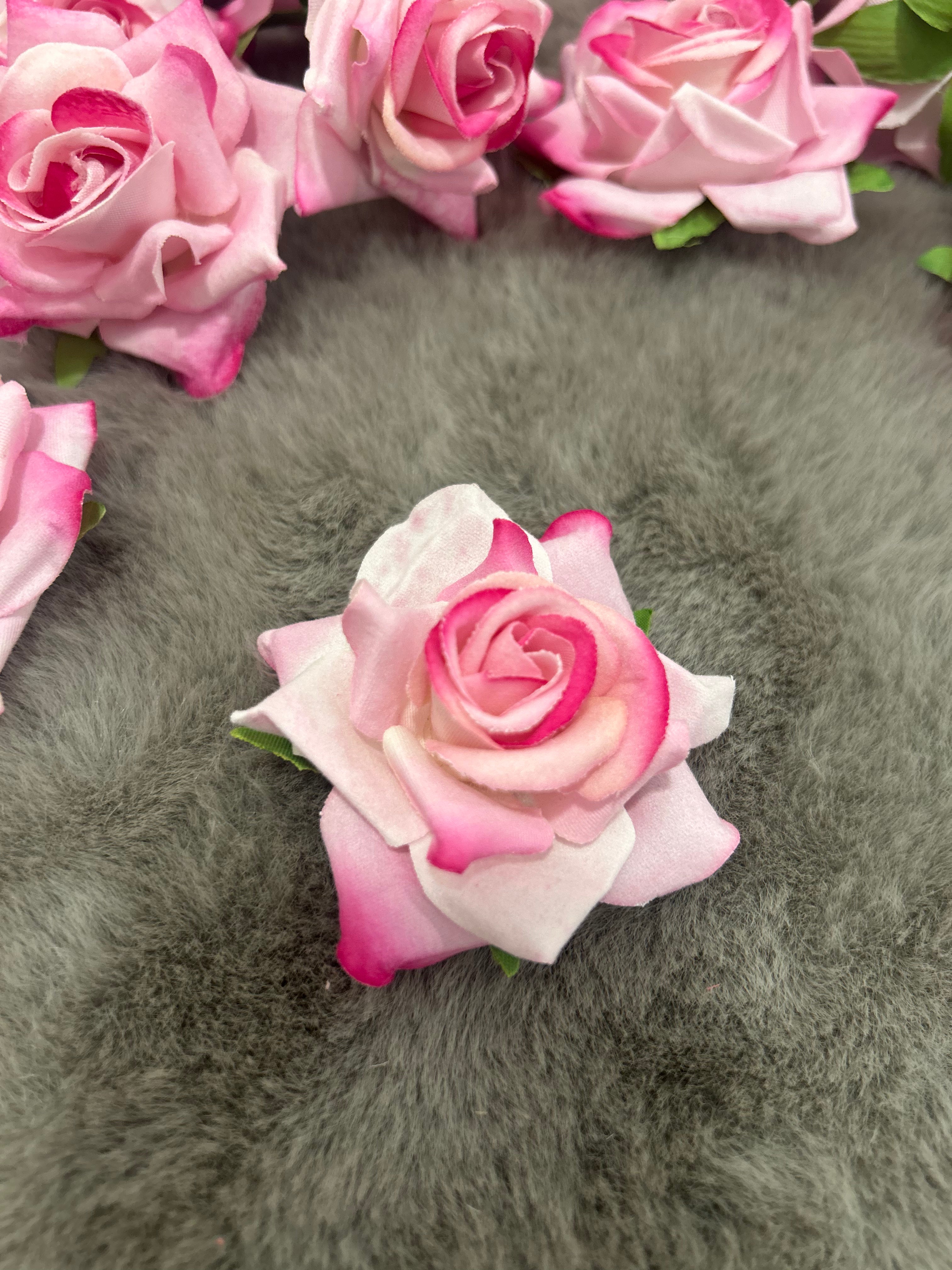 Artificial Rose Flowers with Leaves - Perfect for Gift Decorations, Wedding Packings, Trousseau, and Floral Jewelry