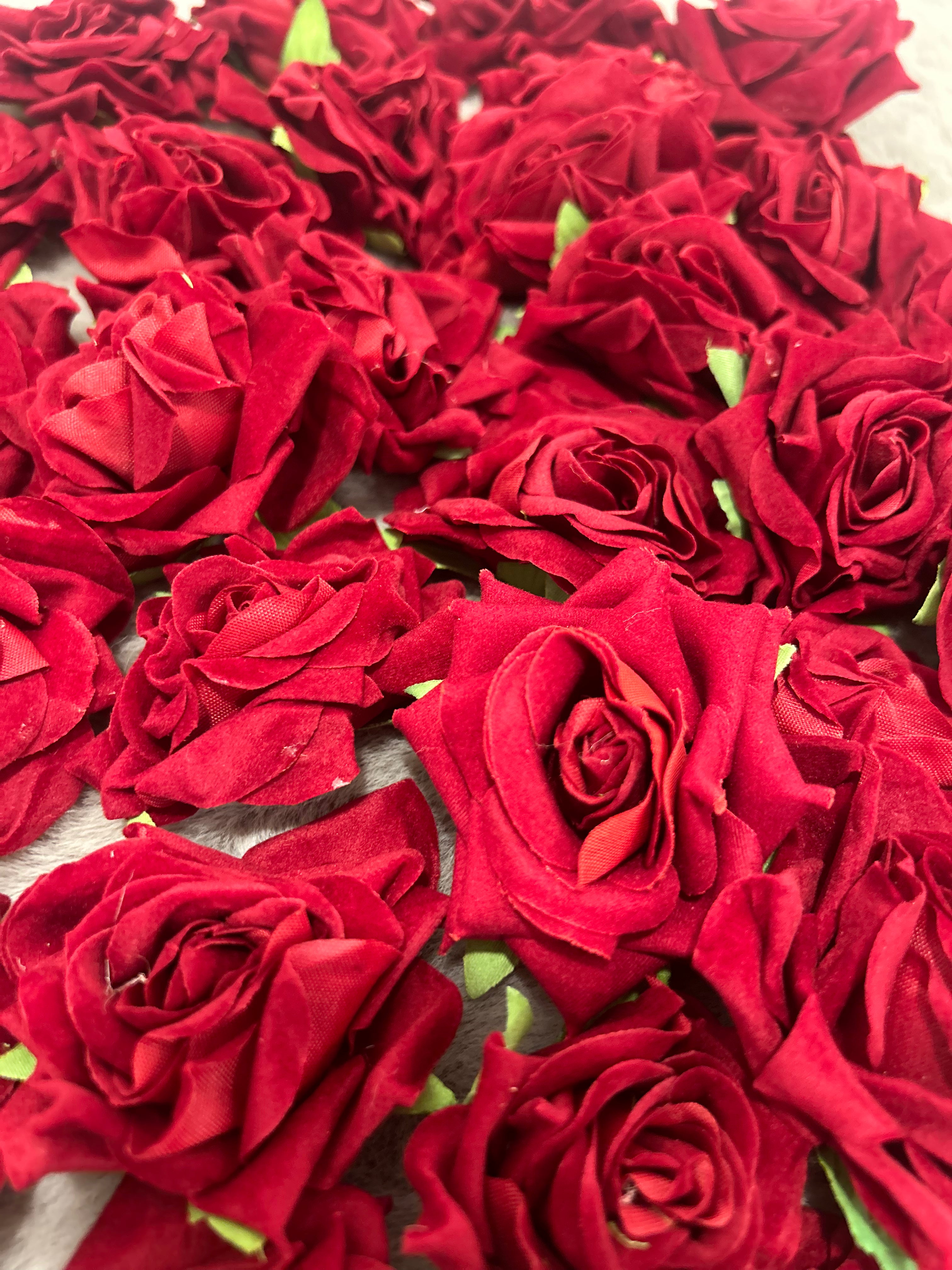 Artificial Rose Flowers with Leaves - Perfect for Gift Decorations, Wedding Packings, Trousseau, and Floral Jewelry