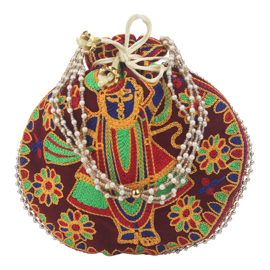 Divine Tirupatiji Potli Batwa Bag: Sacred Return Gift & Traditional Accessory