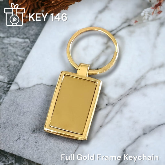 Premium engravable gold keychain corporate gift