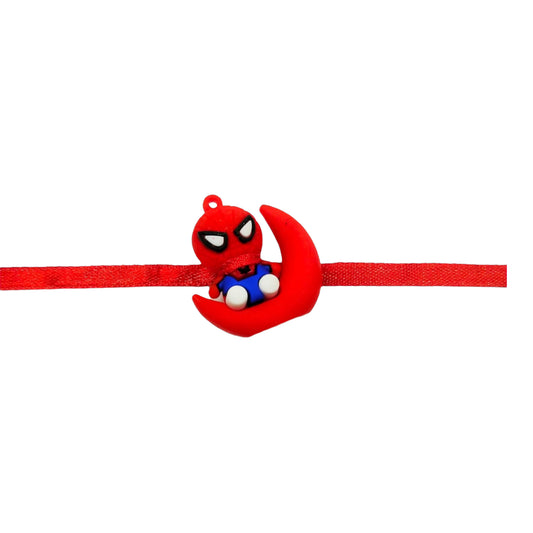 Wrap Shap Kids Rakhi - Spiderman Design (115) with Roli Chawal