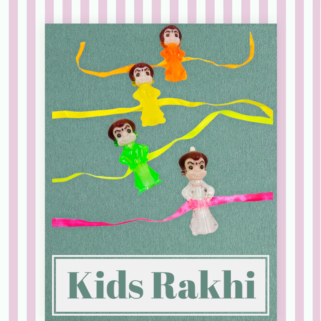 Wrap Shap Kids Rakhi - Chhota Bheem Design with Light (115) with Roli Chawal