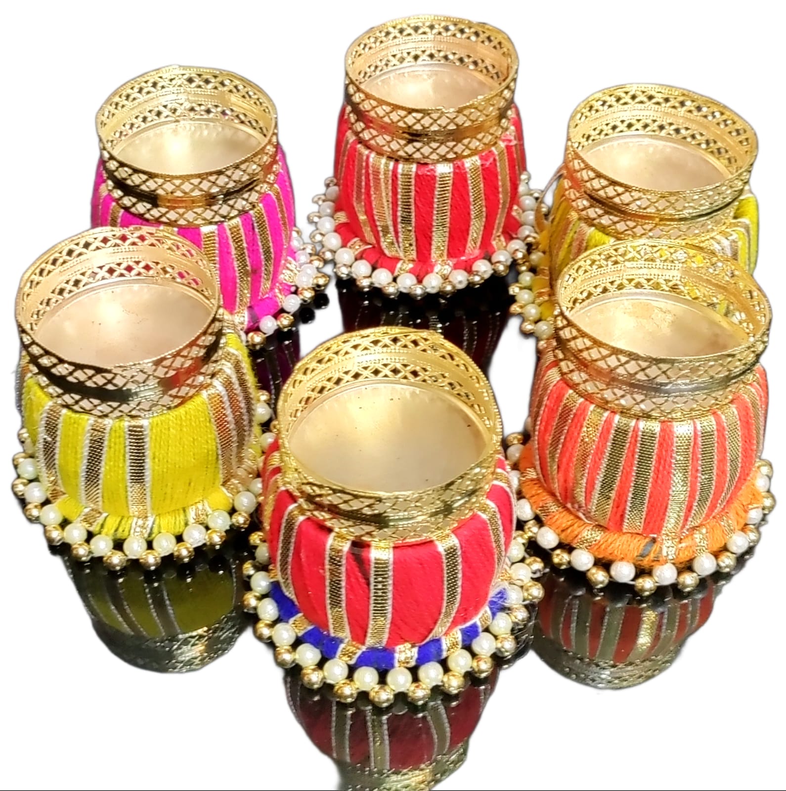 Moti Dholak design candle holder for tea lights