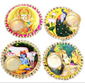Printed tealight holder plate for festivals