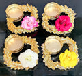 Decorative square candle holder for Diwali and pooja