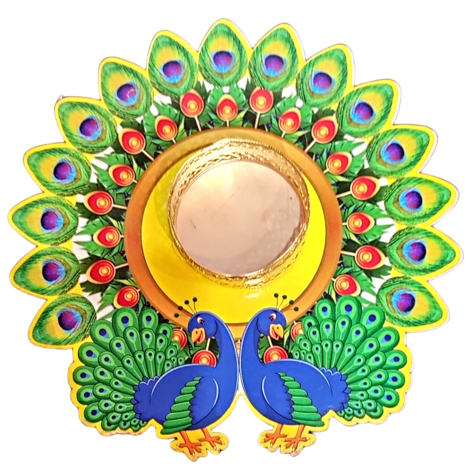 6 Inches Peacock Design Tea Light Candle Plate 🦚✨ 
