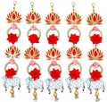 Cow and lotus hanging with flowers 24x4 inch for home décor