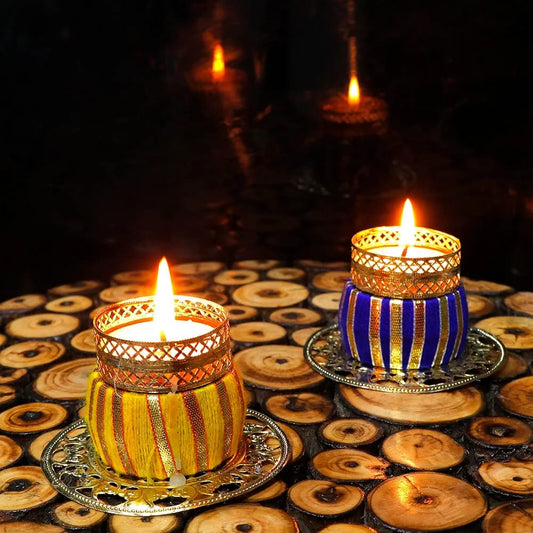 Beautiful tea light candle holder 3x2 inch for festive décor