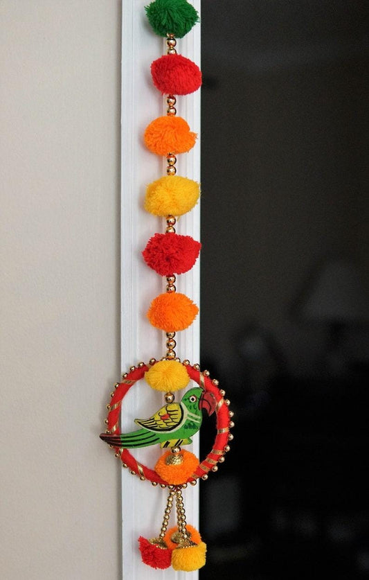 Parrot Pom Pom Door Hanging (1 Piece) | Festive Home & Wall Décor