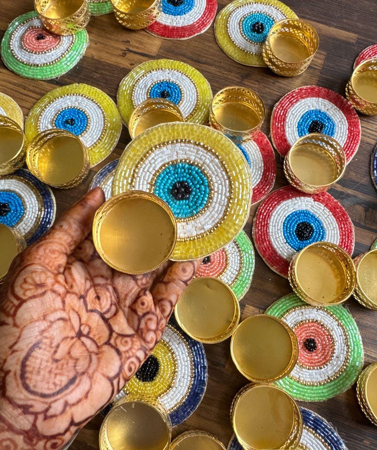 Evil Eye design candle holder for home décor and gifting