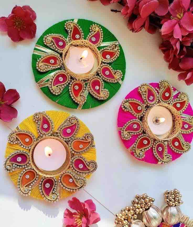 Beautiful design tea light candle holder 4.3 inch for home décor