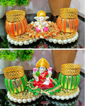 Festive Lakshmi Ji & Ganesh Ji candle stand pair