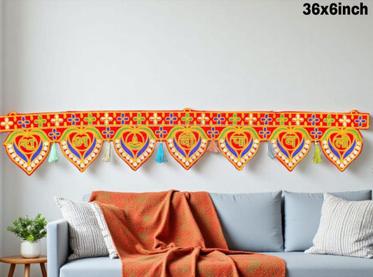 Traditional pan leaf toran with Subh Deepawali inscription for festive décor