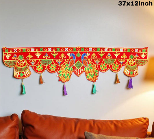 Peacock design toran bandhanwar set of 10 for festive decoration