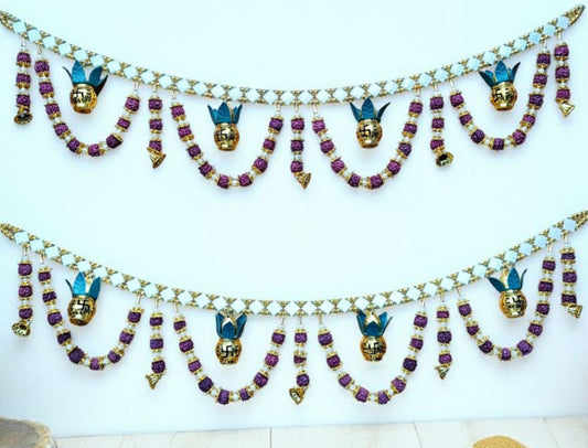 Rudraksha Kalash Toran 3 feet for main door decoration