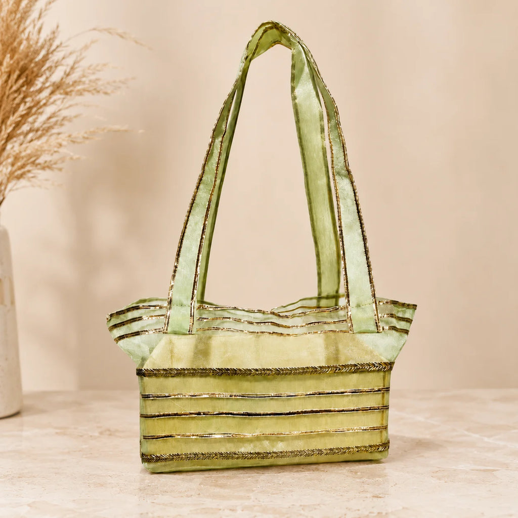 Premium New Organza basket made from MDF with an elegant organza fabric finish in assorted colors for festive gifting, wedding hampers, and corporate gift packaging.
